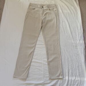 RYE 51 Beige Stretch Cotton Pants Men’s 36x32 Slim Straight 98% Cotton
